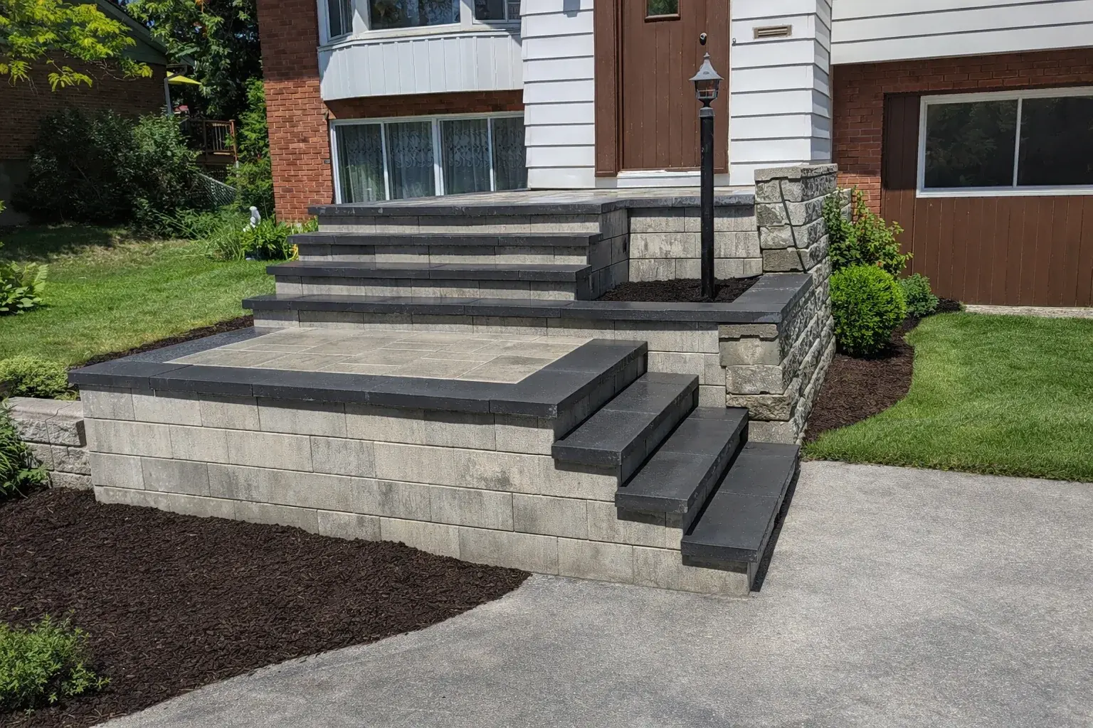 Professional paving and landscaping services by Construction OEM, West Island Montreal