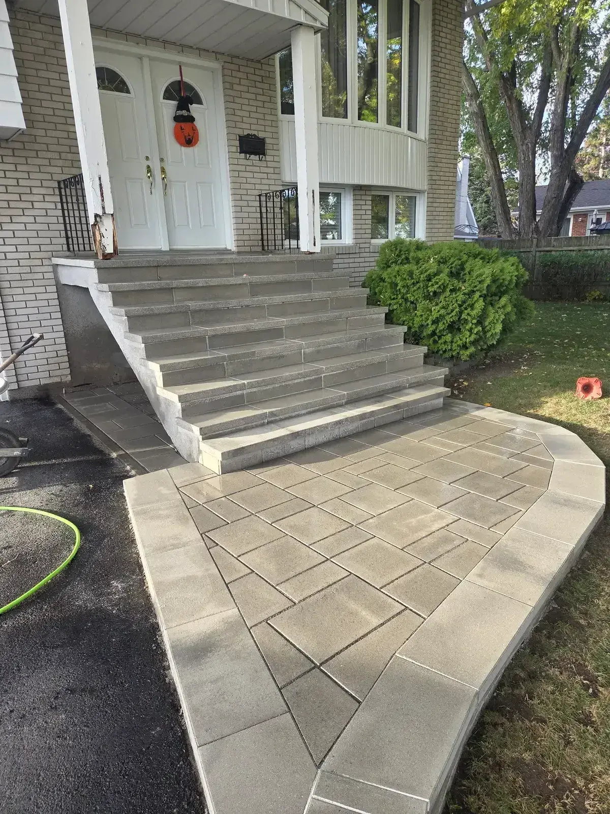 Installation de pavés